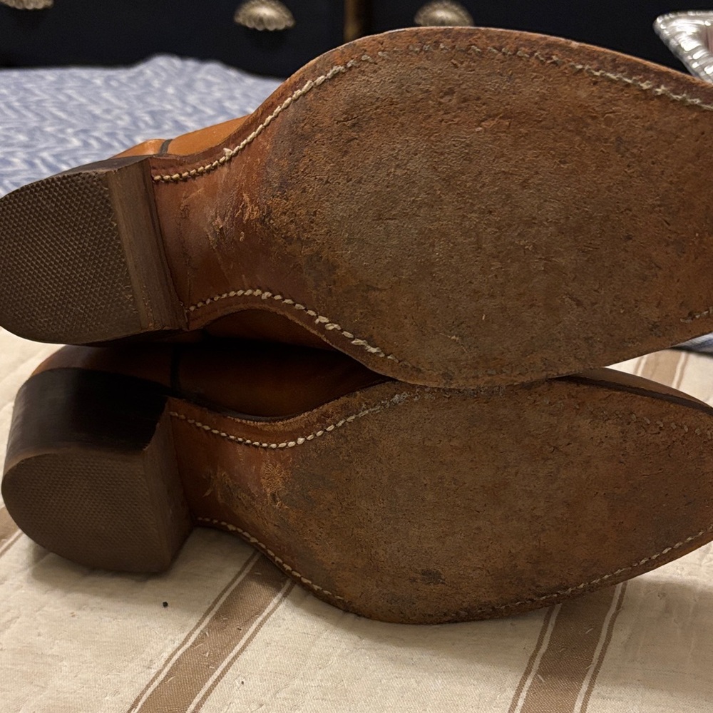Women’s Vintage Frye Tan Leather Western Boots Size 9B - Picture 8 of 8